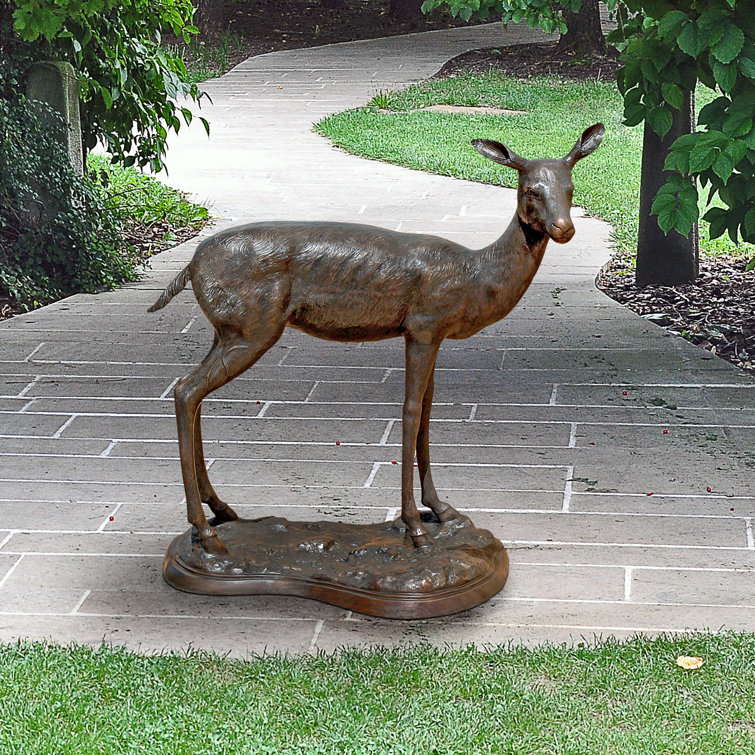 Design Toscano Standing Mother Doe Deer Garden Statue Wayfair